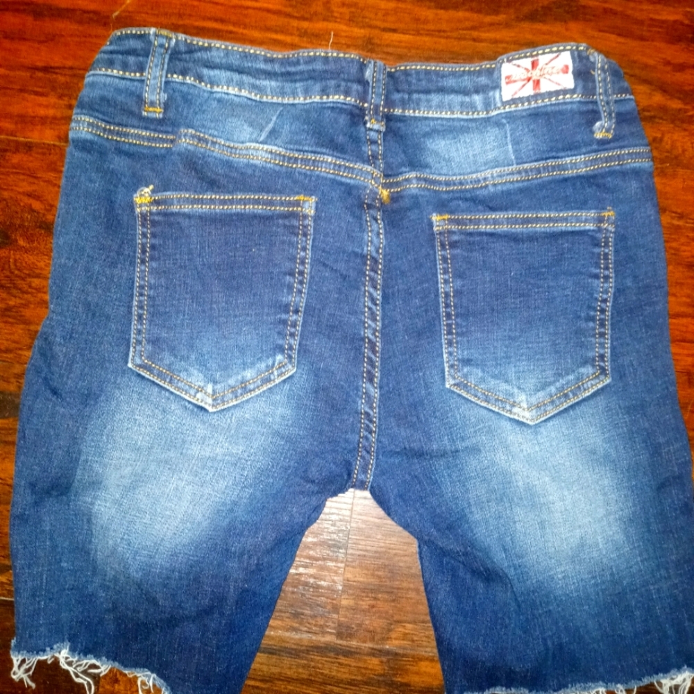 Bermuda length cut off shorts
